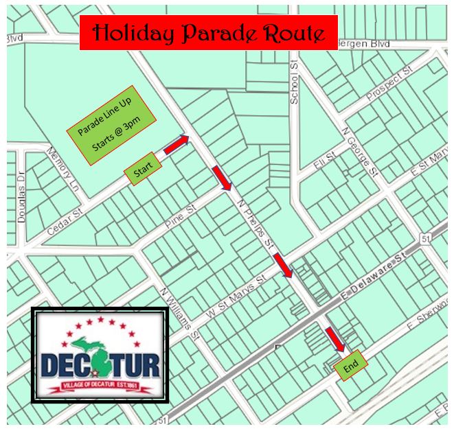 Holiday Parade Route